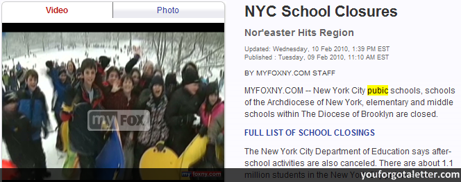 NYC (Pubic) School Closures