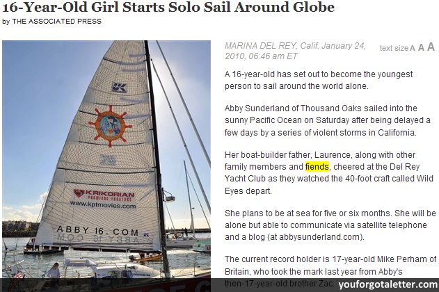 16-Year-Old Girl Starts Solo Sail Around Globe