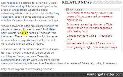 Facebook blamed for rising STD rates in Britain: report